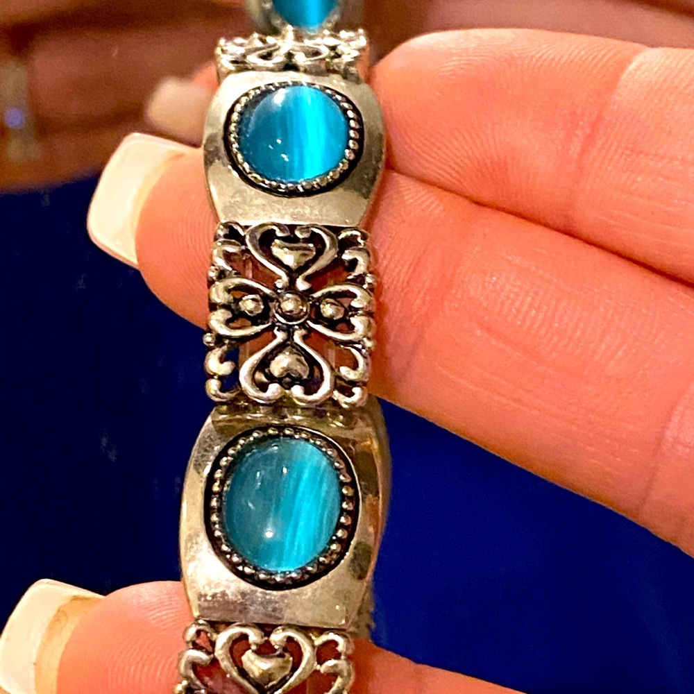Blue gemstone bracelet